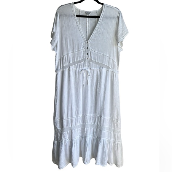 Rails  Kiki Midi Dress in White Lace Detail - Picture 4 of 16